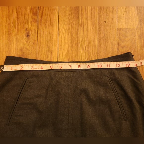 Talbots Petites Made In Italy Army Green Wool Skirt Fully Lined Size 6 Stretch - Picture 10 of 11